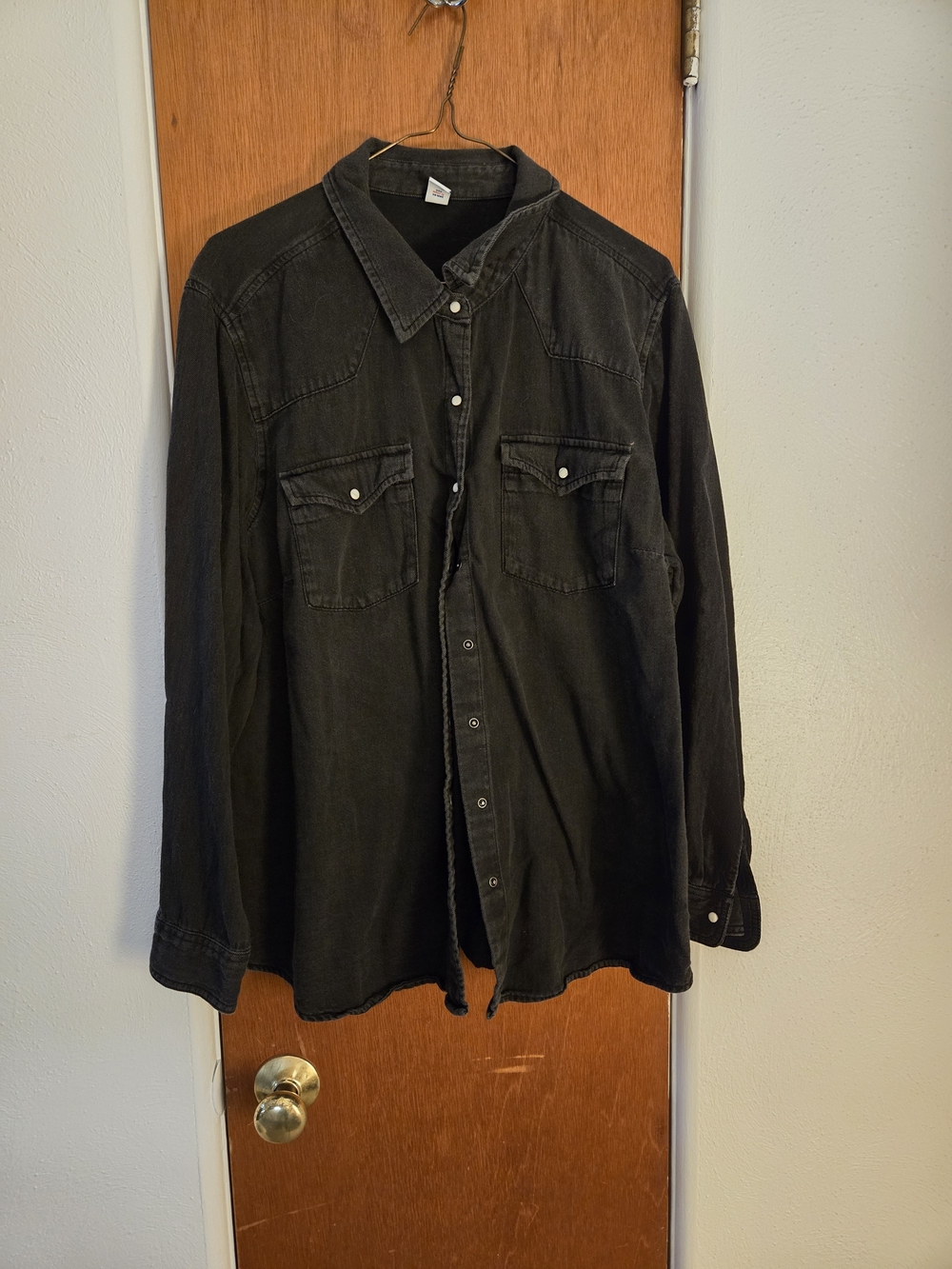 Black Button-Up Western Shirt Jacket OLD NAVY Brand